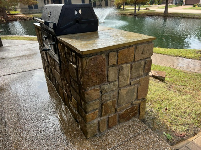 All Out Pressure Washing - Exterior Wall & Grill Cleaning for an HOA