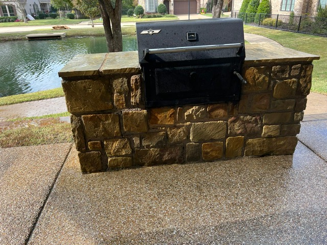 All Out Pressure Washing - Exterior Wall & Grill Cleaning for an HOA